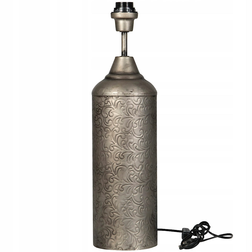 LAMPA STOŁOWA LOFT SREBRNA 53CM