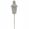 LAMPION OGRODOWY DO WBICIA METALOWY SZARY