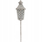 LAMPION OGRODOWY DO WBICIA METALOWY SZARY