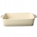 NACZYNIE ŻAROODPORNE CERAMICZNE DUŻE DO ZAPIEKANIA PIEKARNIKA BEŻOWE 27cm