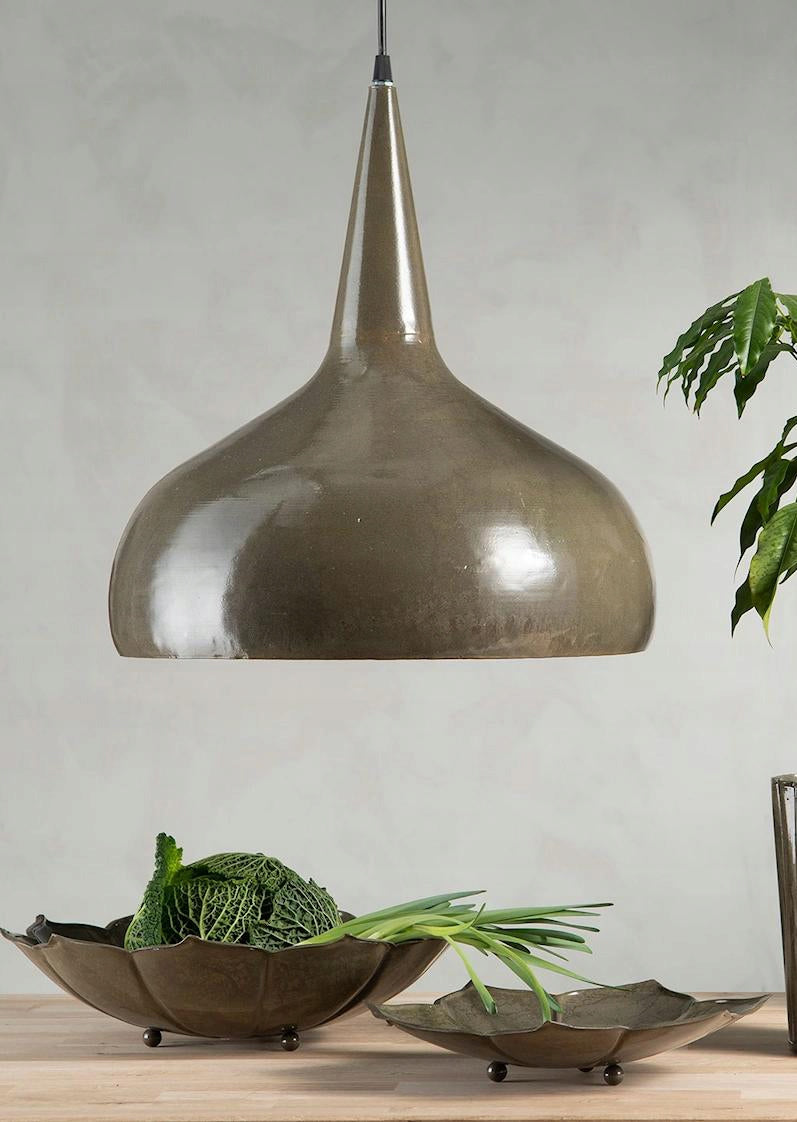 LAMPA SUFITOWA BRĄZOWA 40cm