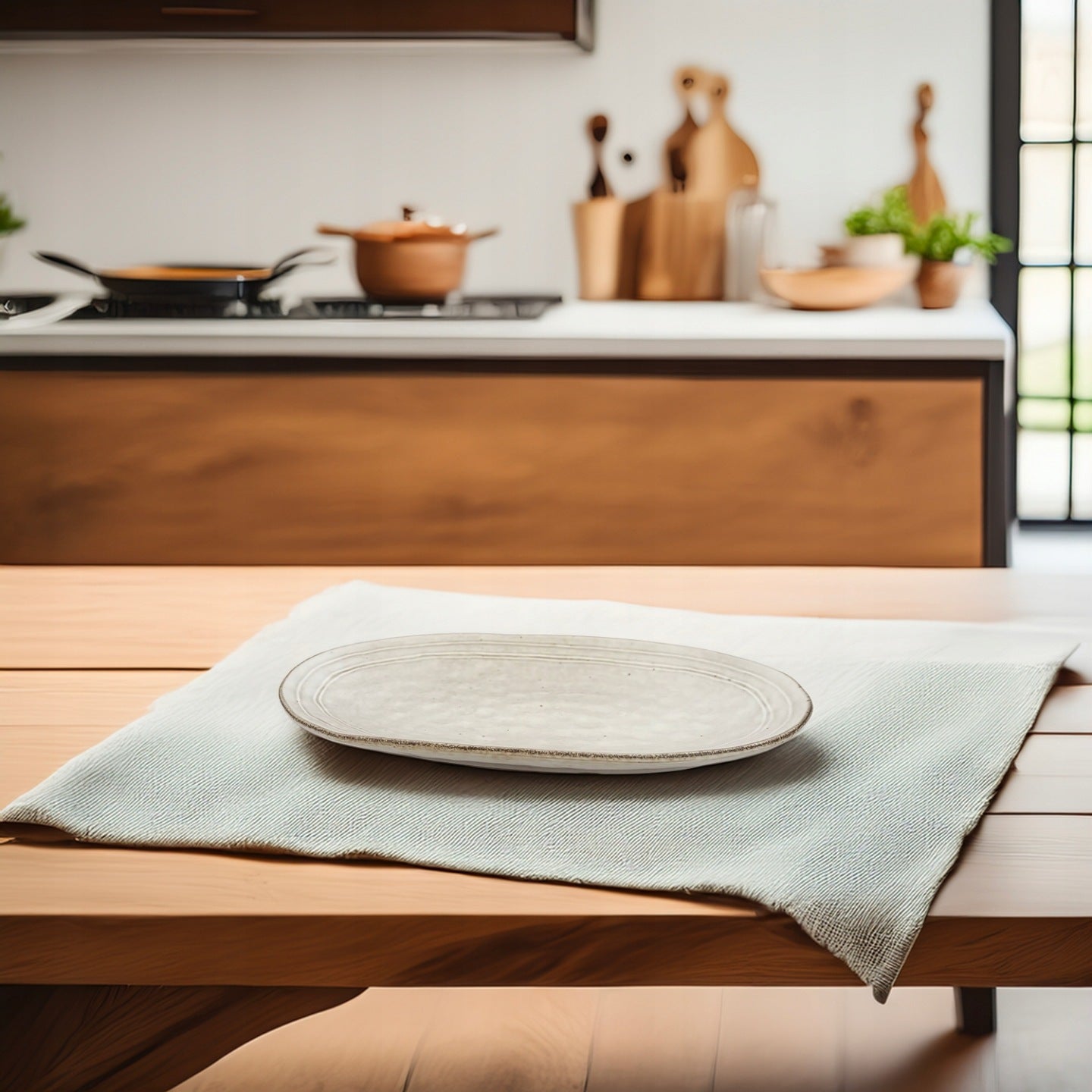 PÓŁMISEK CERAMICZNY jasny szary 31cm