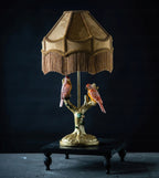 LAMPA STOŁOWA BIURKOWA NOCNA PAPUGA PTAKI 44CM E27 DO SALONU DOMU GLAMOUR
