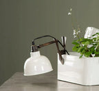 LAMPA z klipsem RETRO biała 14cm