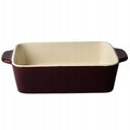 NACZYNIE ŻAROODPORNE MAŁE 20cm BORDOWE CERAMICZNE DO PIEKARNIKA ZAPIEKANIA