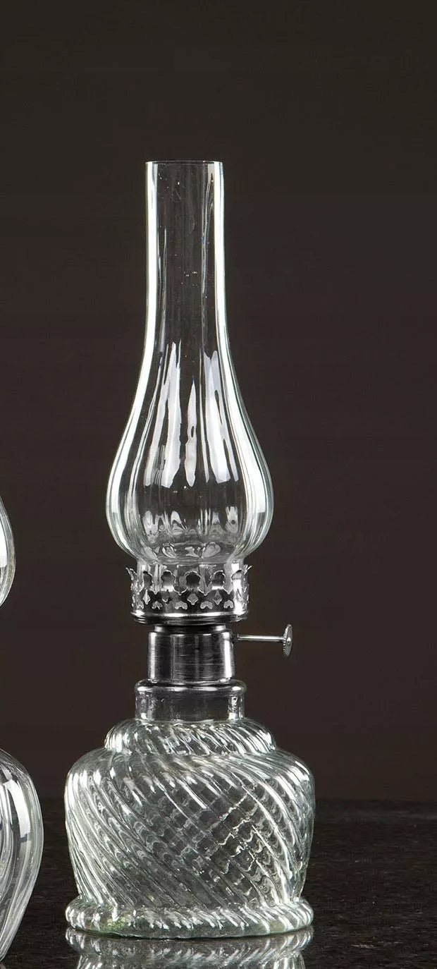 ŚWIECZNIK LAMPA NAFTOWA PRZEZROCZYSTA 34CM