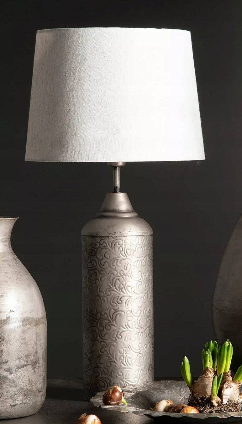 KLOSZ DO LAMPY biały lniany 35cm