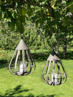 LAMPION WISZĄCY RETRO METALOWY 33CM