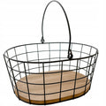 KOSZ KOSZYK metalowy drewniany 28cm
