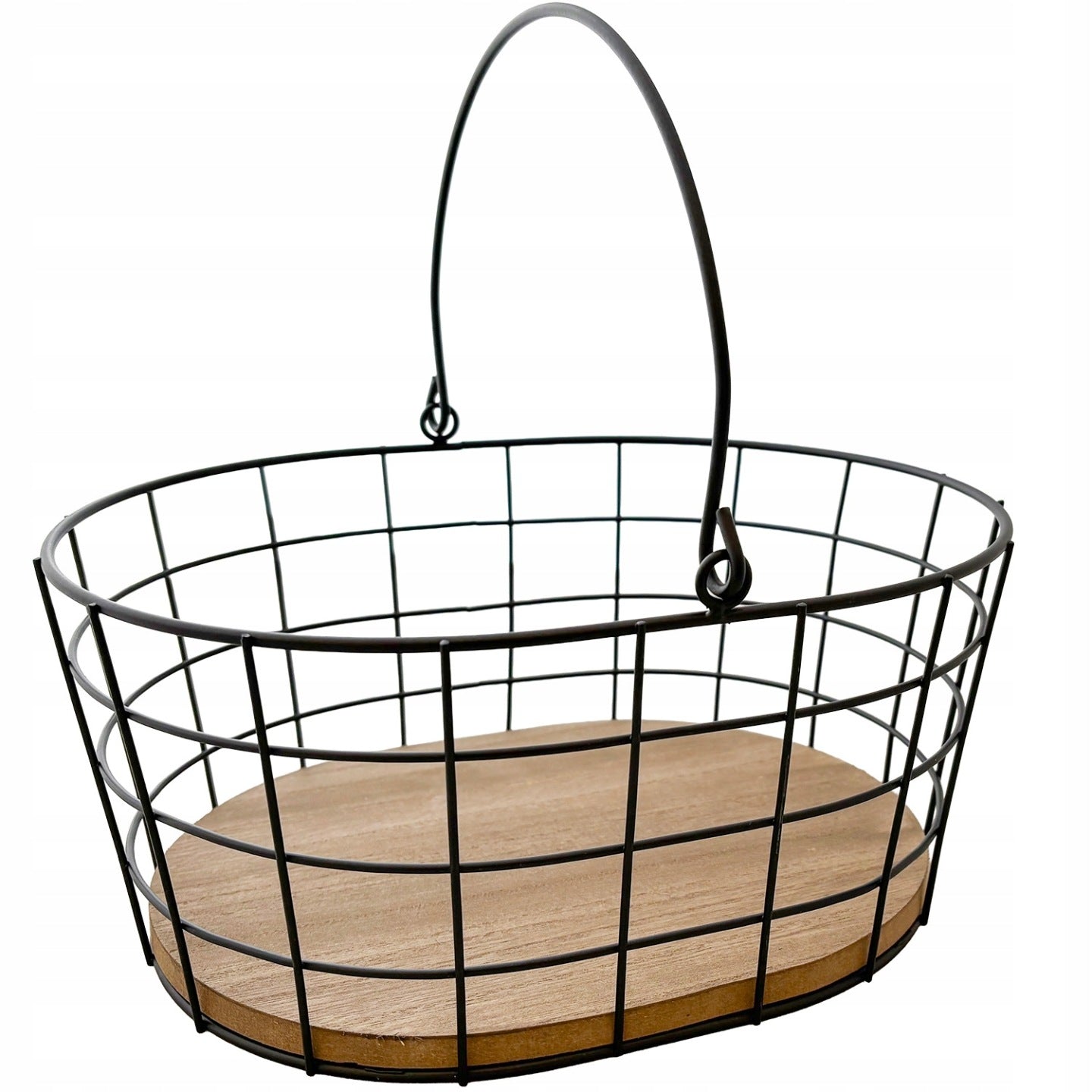 KOSZ KOSZYK metalowy drewniany 28cm
