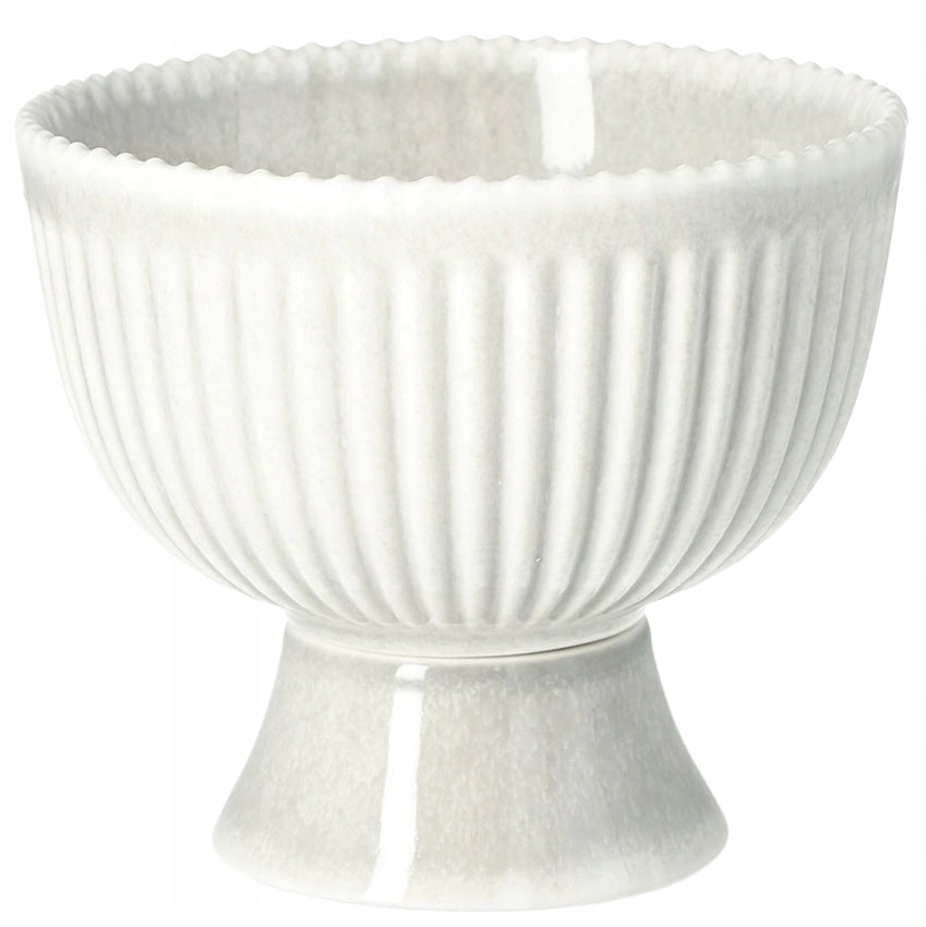 MISKA NA NÓŻCE PATERA OBIADOWA BULIONÓWKA CERAMICZNA BEŻOWA SALATERKA MISA