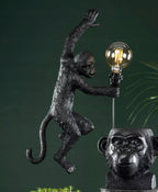 LAMPA KINKIET MAŁPA CZARNA 60cm