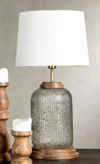 KLOSZ DO LAMPY biały lniany 35cm