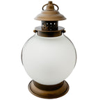 LAMPION ZŁOTY METALOWY SZKLANY 24CM