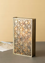 PUDEŁKO KSIĄŻKA złota metalowa 26x16cm