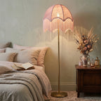 ABAŻUR NA ŻARÓWKĘ KLOSZ DUŻY 45cm E27 E14 DO LAMPY STOJĄCEJ WISZĄCEJ RÓŻOWY