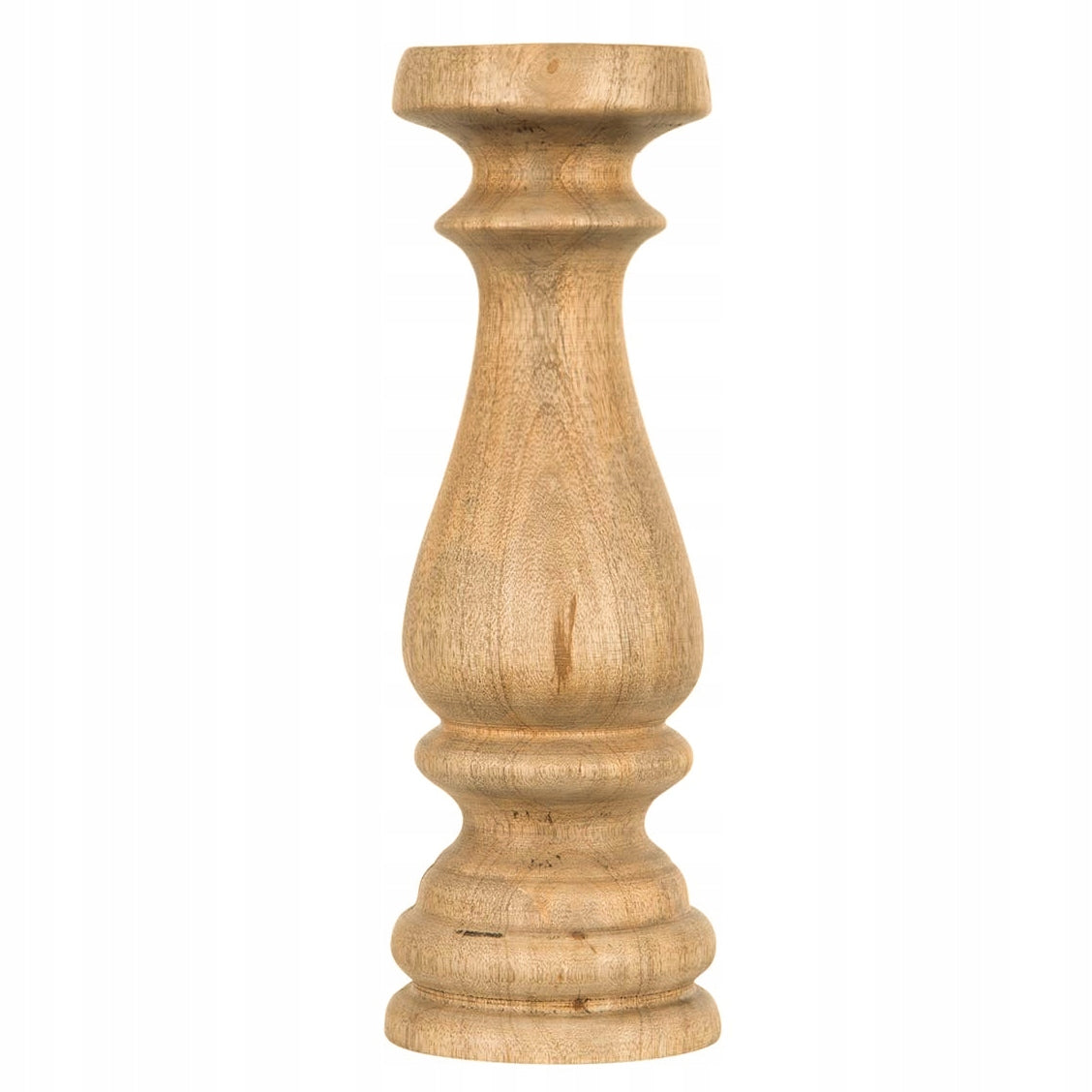 ŚWIECZNIK DREWNIANY BOHO WYS. 28CM