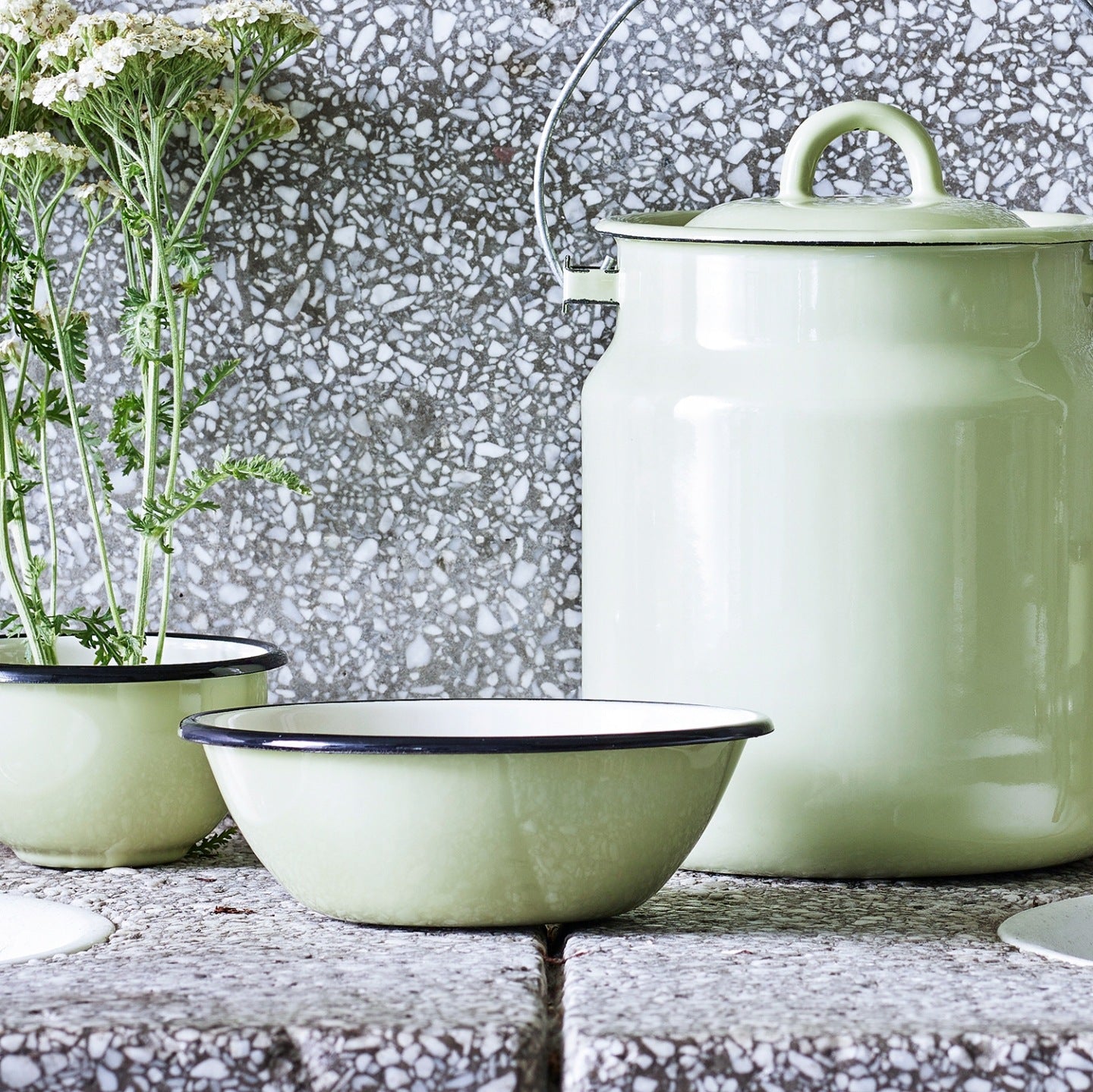 MISKA EMALIOWANA zielona 1500ml