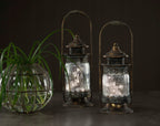 LAMPION RETRO VINTAGE STARE ZŁOTO WYS. 38CM