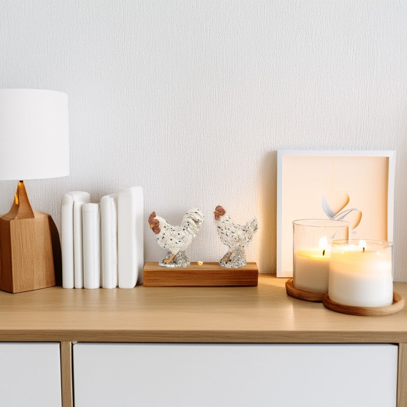 FIGURKA KURA KOGUT WIELKANOCNA 2 SZT.