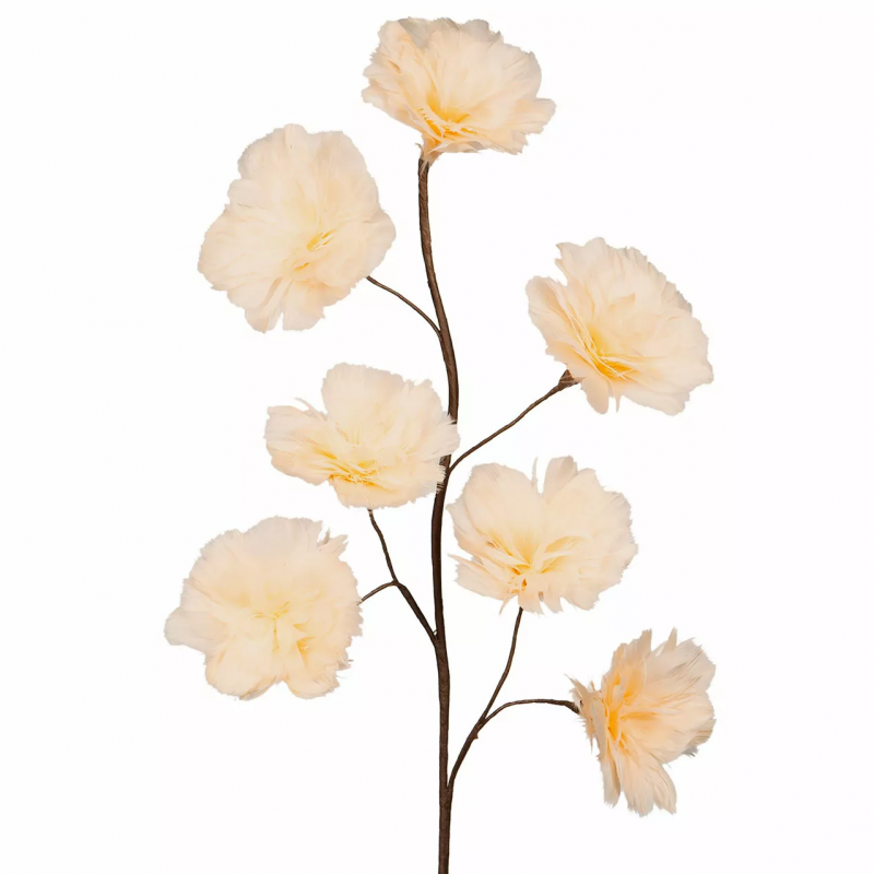 GAŁĄZKA DEKORACYJNA naturalne pióra 100cm beżowa