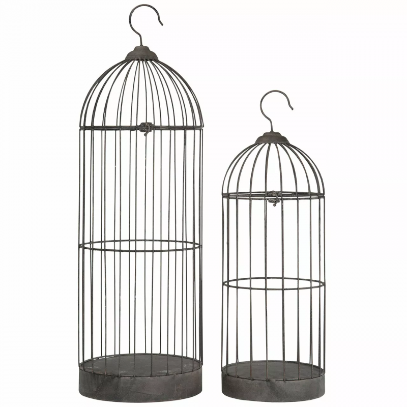 KWIETNIK klatka metalowa szara /2/