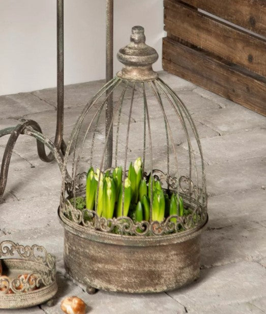 KWIETNIK klatka złota retro 2 szt.