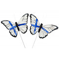 OZDOBA do doniczki MOTYL biały