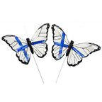OZDOBA do doniczki MOTYL biały