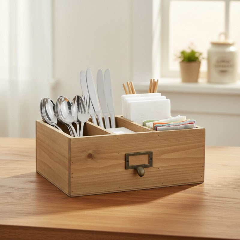 PUDEŁKO DREWNIANE ORGANIZER 25cm