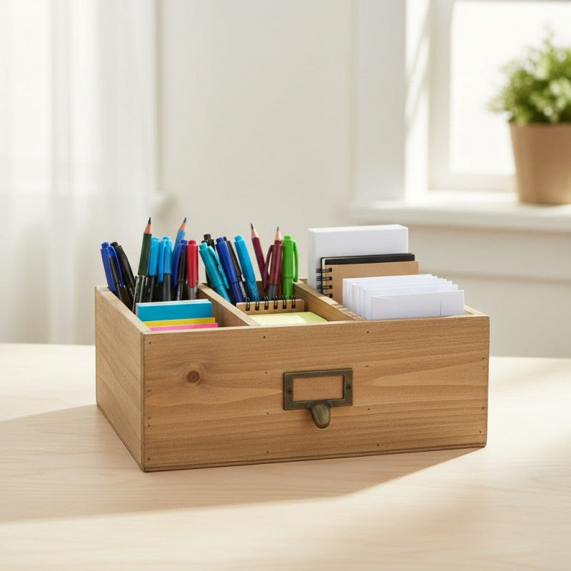 PUDEŁKO DREWNIANE ORGANIZER 25cm