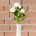 SZTUCZNA RÓŻA biała 39cm