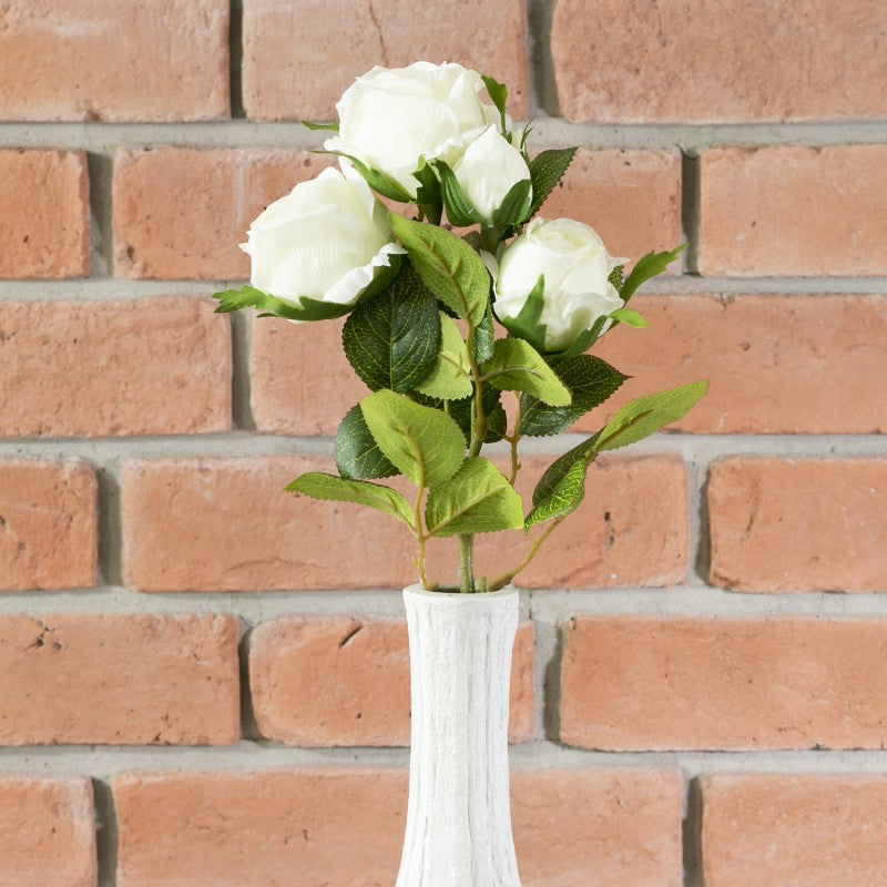 SZTUCZNA RÓŻA biała 39cm