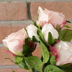 SZTUCZNA RÓŻA różowa 39cm