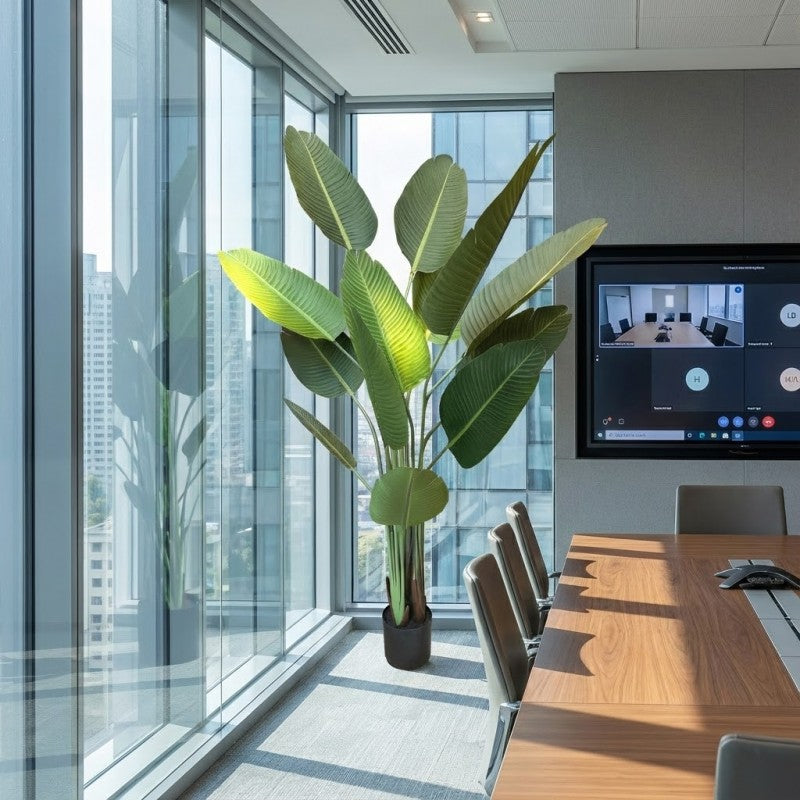 SZTUCZNA STRELICJA XXL DUŻA 190cm BANANOWIEC JAK ŻYWA ROŚLINA DRZEWKO KWIAT