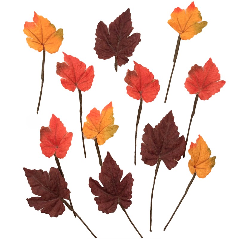 SZTUCZNE LIŚCIE KLONU jesienne małe /12/