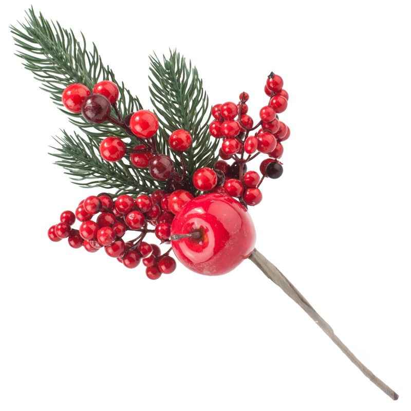 SZTUCZNY ŚWIERK GAŁĄZKA ŚWIĄTECZNA 30cm