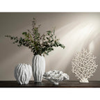WAZON KORALL biały wys. 37cm