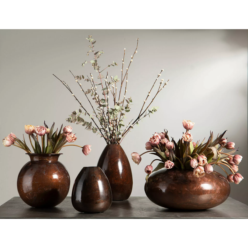 WAZON LOFT rdzawy brąz śr. 25cm