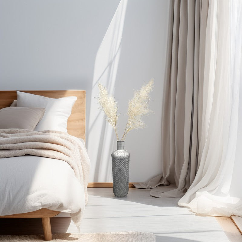 WAZON PODŁOGOWY SREBRNY 46cm