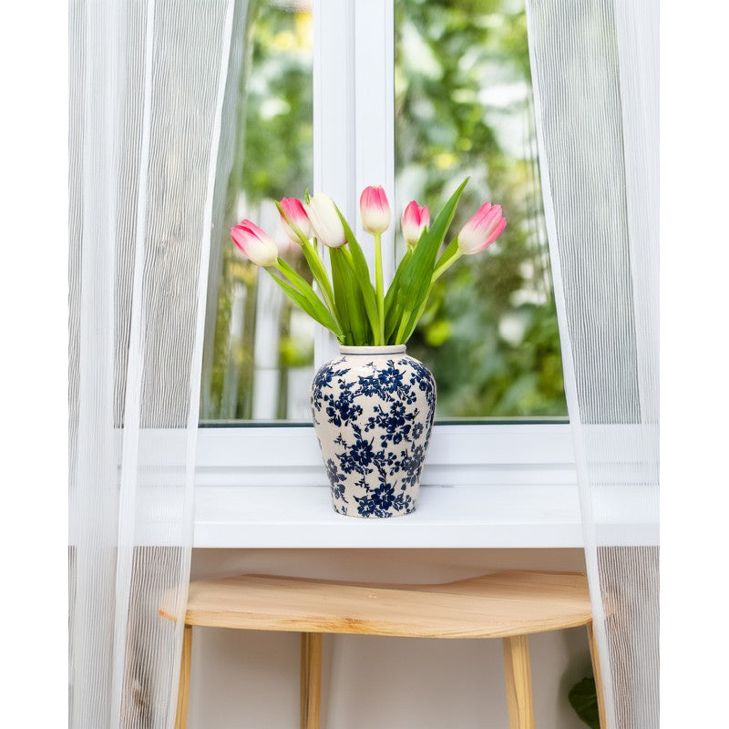 WAZON RÓŻE RETRO CERAMICZNY 32cm