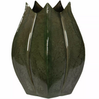 WAZON ZIELONY KWIAT metalowy 30cm